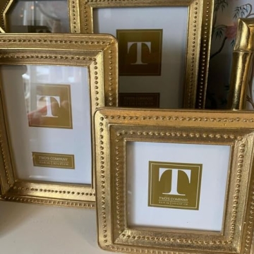 Antique Gold Beaded Edge Picture Frames Set of 3