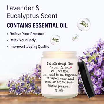 Niyewsor Scented Candle- Best Friends Birthday Gifts for Women, Friendship Gifts for Women Friends, Valentines Day Gifts for Friends Female, Mothers Day, Christmas Gifts for Best Friend, Besties