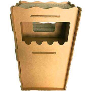 Eco-Friendly Cardboard Cat House with Scratcher