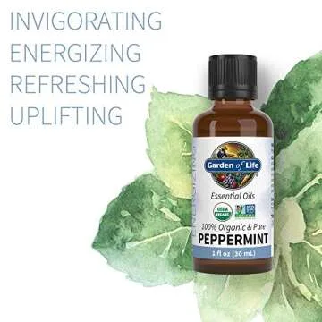 Garden of Life Essential Oil, Peppermint 1 fl oz (30 mL), USDA Organic & Pure, Undiluted & Non-GMO -...