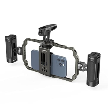 SmallRig Universal Phone Video Rig Kit for iPhone 16 15 14 13 12 Pro Max, Aluminum Handheld Phone Ca...