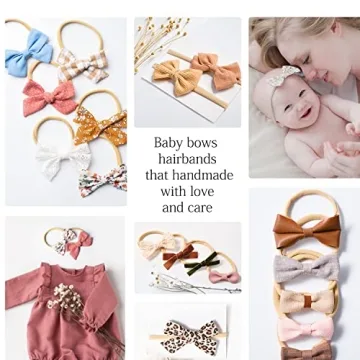 Handmade 21 PCS Baby Headbands and Bows Set