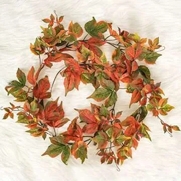 Lvydec Fall Maple Garland 6.5ft - Autumn Decor Set