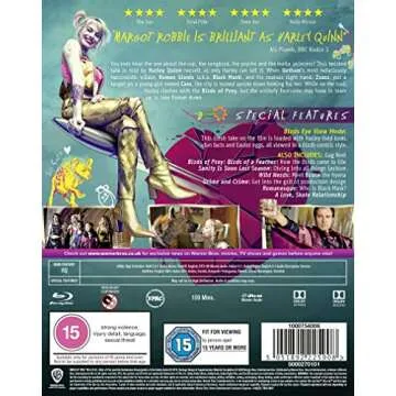 Birds of Prey Blu-ray featuring Harley Quinn's adventure