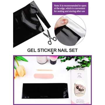 Kalolary 20PCS Semi Cured Gel Nail Polish Strips, Wine Red Adhesive Full Wrap Gel Nail Art Sticker, Waterproof Gel Nail Wrap Stickers with Nail File and Stick（UV/LED Lamp Required）