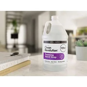 Clean Revolution Foaming Hand Soap Natural Lavender 128 Fl. Oz