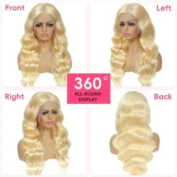 Cloudeer 613 13x6 Lace Front Wig Human Hair 28 Inch 200 Density Blonde Body Wave Lace Front Wigs Human Hair Blonde Wig Human Hair Lace Front Wigs HD Lace Frontal Wigs Human Hair Pre Plucked 613 Wig