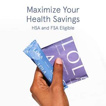 LOLA Organic Cotton Tampons - 60 Count for Comfortable Protection
