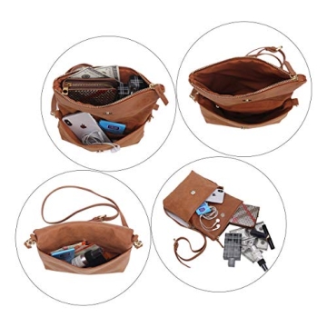 Gladdon Vegan PU Leather Adjustable Crossbody Bag Women