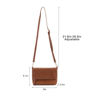 Gladdon Vegan PU Leather Adjustable Crossbody Bag Women