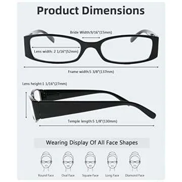 GR8SIGHT 5-Pack Stylish Ladies Reading Glasses