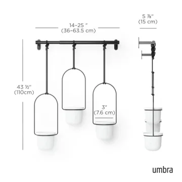 Umbra Triflora Hanging Planter Set for Indoor Gardening