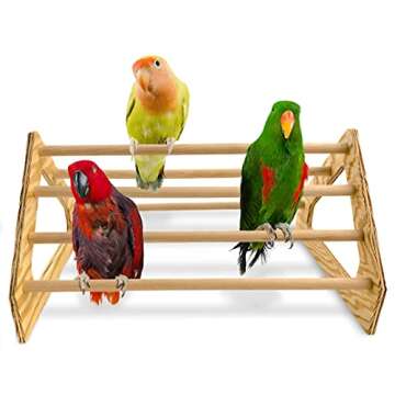 Backyard Barnyard Chick Perch Strong Wooden Jungle Gym Roosting Bar Made in USA!!! Chicken Toys for ...
