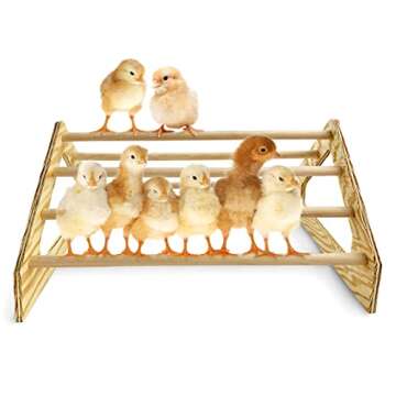 Backyard Barnyard Chick Perch Strong Wooden Jungle Gym Roosting Bar Made in USA!!! Chicken Toys for Coop and Brooder for Baby Chicks El Pollitos La Pollita Pollos Gallinas Polluelos