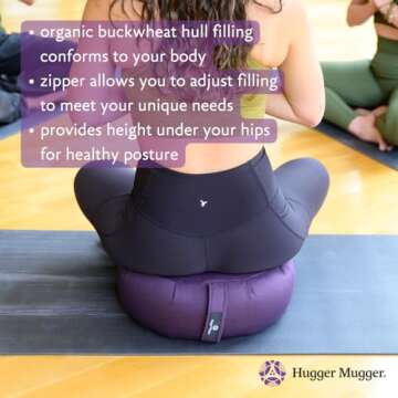 Hugger Mugger Zafu Meditation Cushion (Plum)