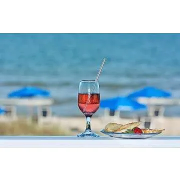 Stainless Steel Cocktail Straws Set - 8PCS Durable Mini Straws