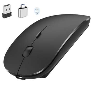 PEIBO Bluetooth Wireless Mouse for Laptop mac MacBook ipad MacBook air MacBook pro pc Desktop Comput...