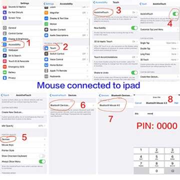 PEIBO Bluetooth Wireless Mouse for Laptop mac MacBook ipad MacBook air MacBook pro pc Desktop Computer Windows Chromebook Notebook (Black)