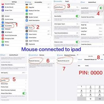 PEIBO Bluetooth Wireless Mouse for Laptop mac MacBook ipad MacBook air MacBook pro pc Desktop Computer Windows Chromebook Notebook (Black)