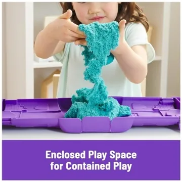 Kinetic Sand Castle Case 1lb Teal - Sensory Toy for Kids