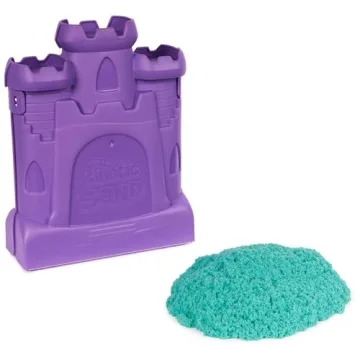 Kinetic Sand Castle Case 1lb Teal - Sensory Toy for Kids