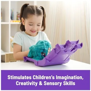 Kinetic Sand Castle Case 1lb Teal - Sensory Toy for Kids