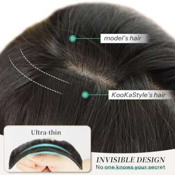 KooKaStyle 20 Inch Clip in Wavy Hair Extensions for Women