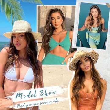 KooKaStyle 20 Inch Clip in Wavy Hair Extensions for Women