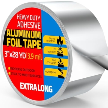 ALIUM Aluminum Foil Tape - 3 Inch Heavy Duty, Waterproof & Heat Resistant (28YD)