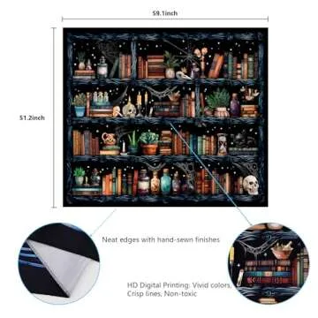 Enchanting Uspring Bookshelf Tapestry for Home Decor