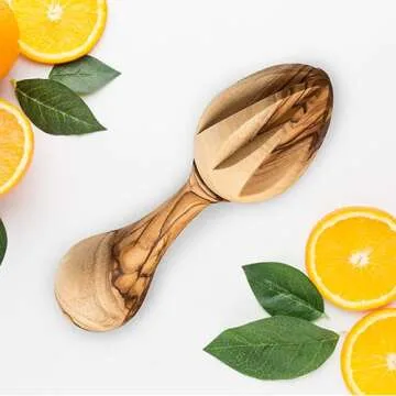 Handcrafted OLIVE WOOD Lemon SQUEEZER and Orange Juice REAMER – Artisan Citrus Juicer from Bethlehem, Eco-Friendly Kitchen Tool, Unique Hand Carved Design from the Holy Land