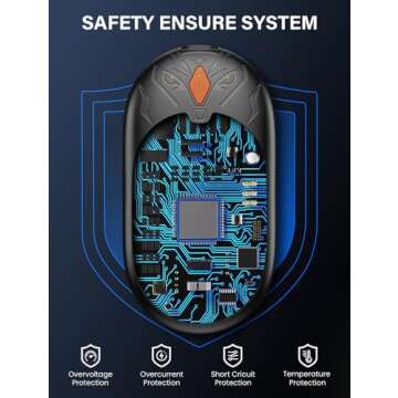 Hand Warmers Rechargeable 2 Pack, 8000mAh Portable Magnetic Electric Hand Warmer, Wolf-Shape Reusable Pocket Heater Up to 24 Hrs, Winter Gifts for Camping, Hunting, Fishing, Christmas