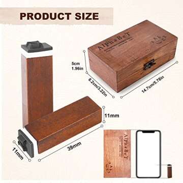 UCEC Letter Stamps, 70pcs Alphabet Stamps for Clay, Wooden Rubber Letter Number and Symbol Stamp Set for Scrapbooking Supplies DIY Craft Card Making