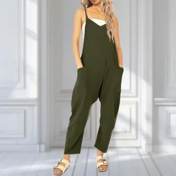 Stylish UNIANKIYA Casual Sleeveless Jumpsuits for Women