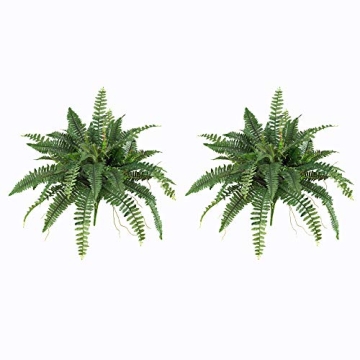 Realistic 40IN Artificial Boston Fern Set for Home Decor