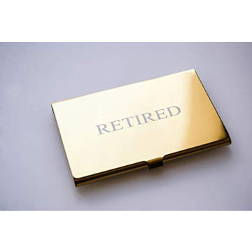 Funny Retirement Business Cards with Case