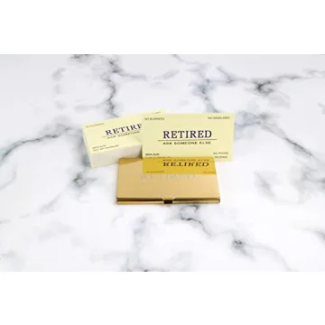Funny Retirement Business Cards with Case
