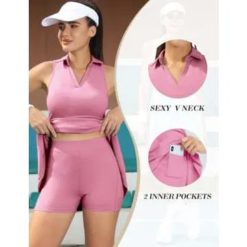 Fengbay Women's Tennis Dress with 4 Pockets & Shorts
