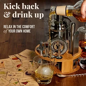 Cocktail Shaker Bar Kit 15 Piece Set for Home Entertaining