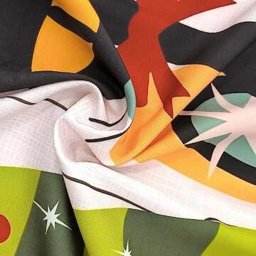 Thinking Dust Retro Button-Down Shirt for Men Casual Tropical Hawaiian Shirts 50s Rockabilly Style Cuban Holiday Beach Shirt