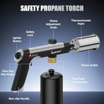 IgnitChef Powerful Propane Torch for Cooking and Grilling