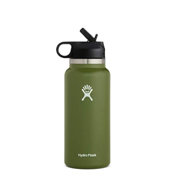 Hydro Flask Wide Mouth Straw Lid 40 oz Portable Water Bottle