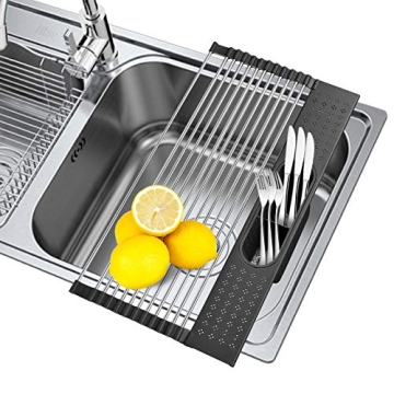 SISFORCE Roll Up Dish Drying Rack: Space-Saving, Multi-Function Kitchen Essential