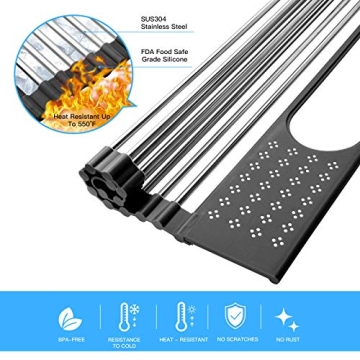 SISFORCE Roll Up Dish Drying Rack Multi-Function Kitchen Essential