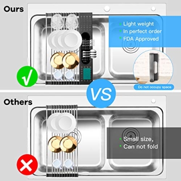 SISFORCE Roll Up Dish Drying Rack Multi-Function Kitchen Essential