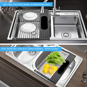 SISFORCE Roll Up Dish Drying Rack Multi-Function Kitchen Essential
