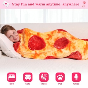 Mermaker Pizza Blanket Cozy Soft Fun Gift for All