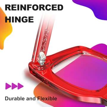 VISOONE Fashion Cat Eye TR90 Blue Light Blocking Glasses with Anti Computer Glare for Women CALIDA