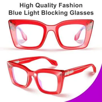 VISOONE Fashion Cat Eye TR90 Blue Light Blocking Glasses with Anti Computer Glare for Women CALIDA