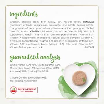 Purina Fancy Feast Wet Cat Food Pate Gourmet Naturals White Meat Chicken Recipe - (Pack of 12) 3 oz. Cans